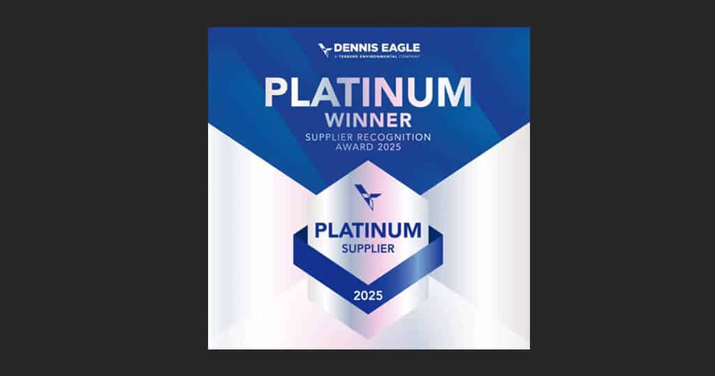 Wasey Manufacturing receives Platinum recognition at the Dennis Eagle Supplier Recognition Awards 2025.